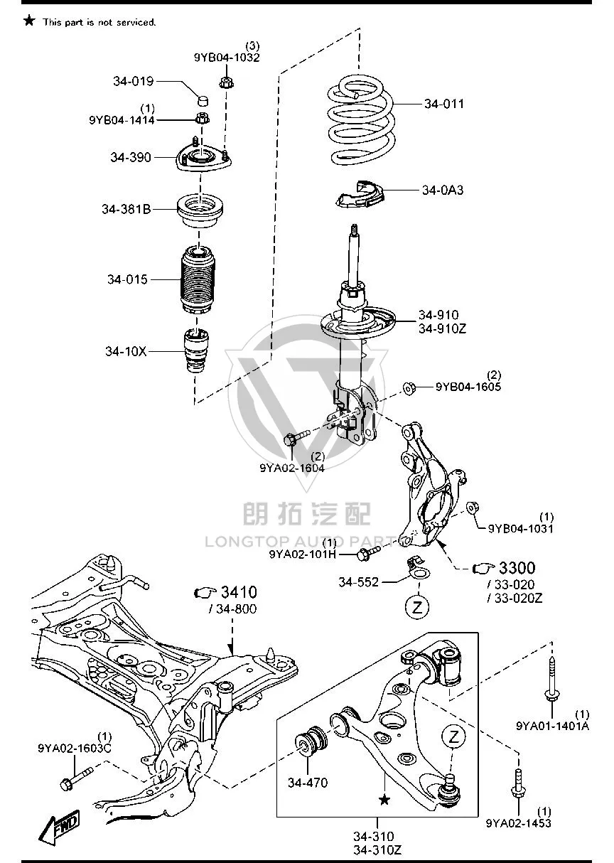 Front Shock Absorber Bearing TK483-438XB TK483438XB for Mazda CX-5