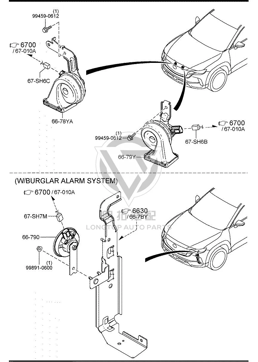 Horn Speaker VC736-678Y VC736678Y for Mazda CX-50
