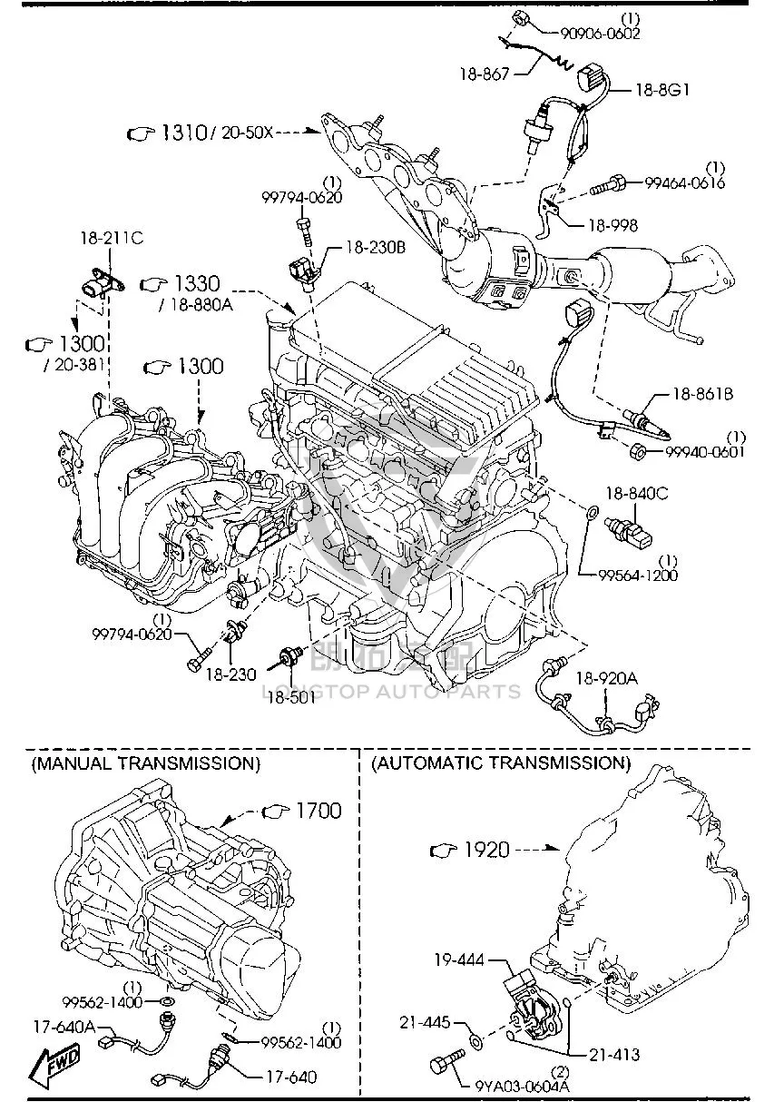 Oxygen Sensor (Rear) Z6021-8861A Z60218861A for Mazda Mazda3